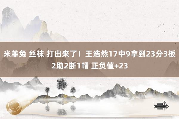 米菲兔 丝袜 打出来了！王浩然17中9拿到23分3板2助2断1帽 正负值+23